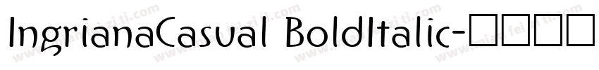 IngrianaCasual BoldItalic字体转换